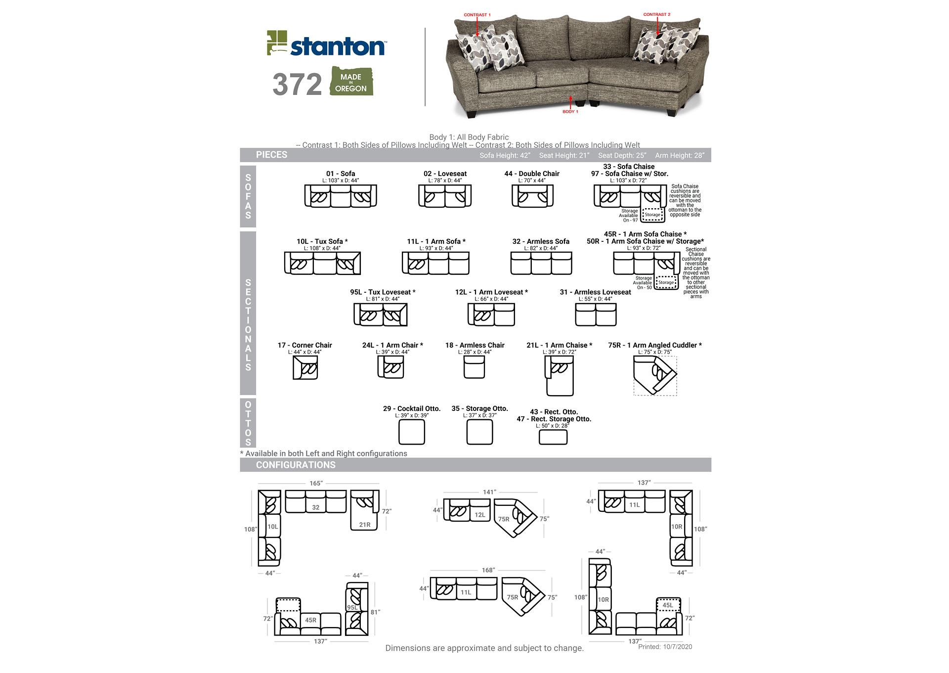 Oslo 2 Piece Sectional,Stanton